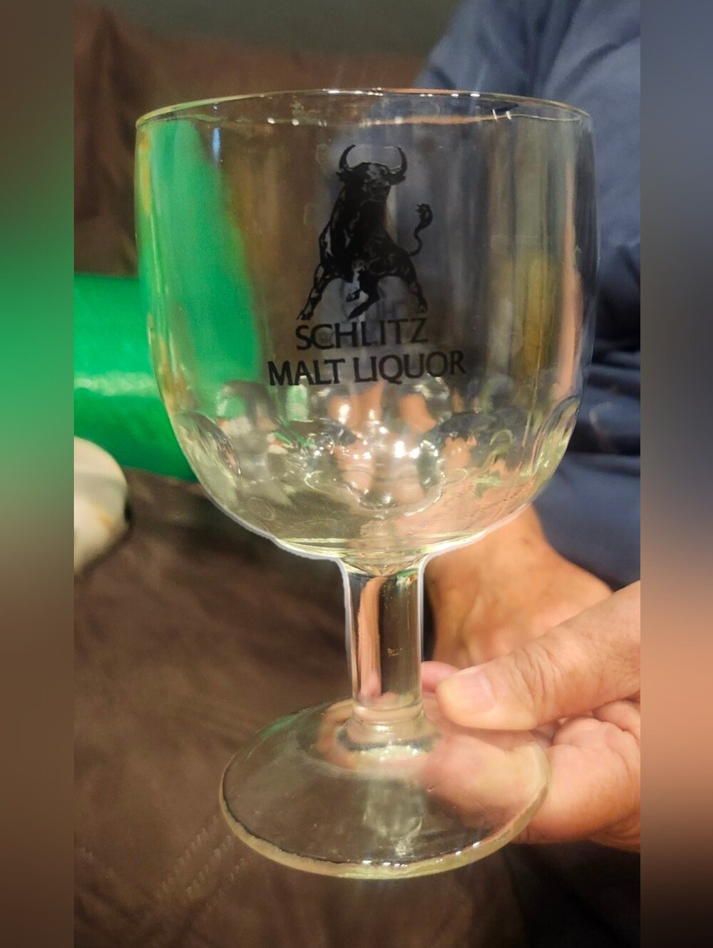 Vintage Schlitz Malt Liquor Heavy Stemmed Beer Goblet